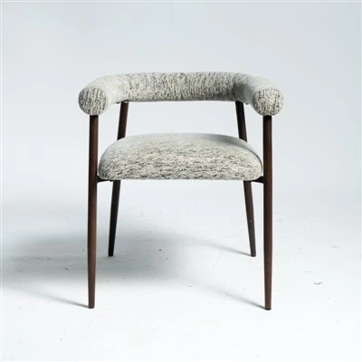Retro Armchair na may Natatanging Light Green Backrest Design Hot Transfer Frame